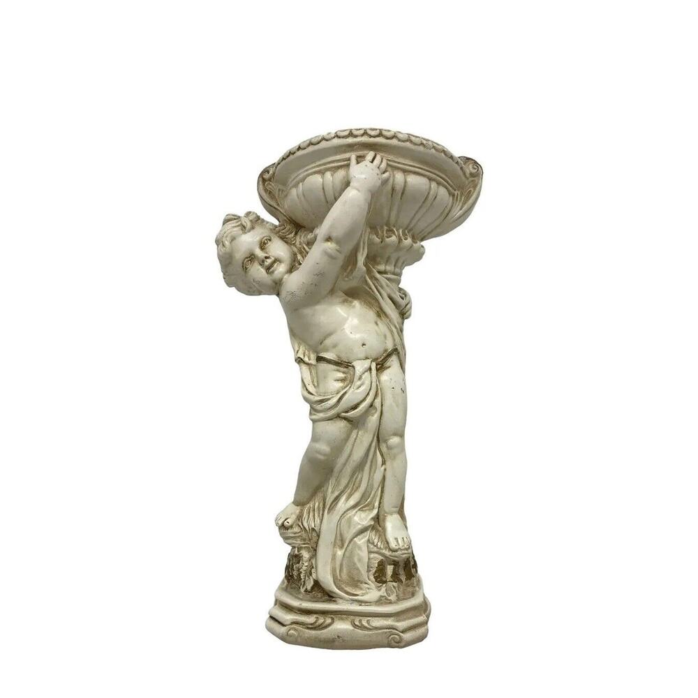 Mid 20th Century Universal Cherub Angel Statutory Planter Signed William Marotta